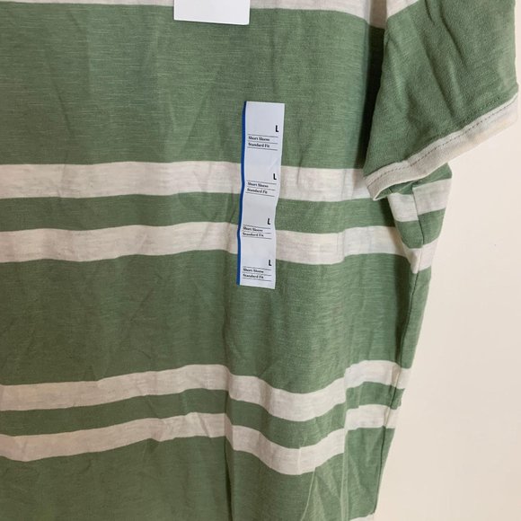 Goodfellow & Co Cotton Crewneck Tee Green Large - Picture 4 of 6